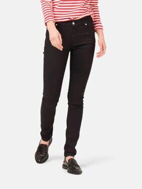 Mud Jeans Skinny Hazen Jeans in Black Dip Dry